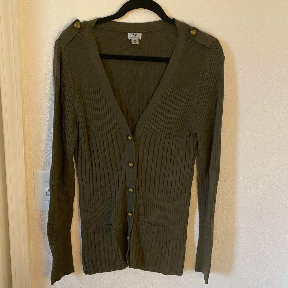 Military style cardigan